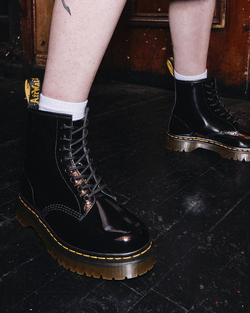 Dr Martens 1460 Bex Lak Leren Veterlaarzen Heren Zwart | NL 305ZUT